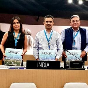 Abha Narian Lambah at the 42nd Session of the World Heritage Committee, Manama, Bahrain, June, 2018 (Photo Courtesy: Abha Narain Lambah)