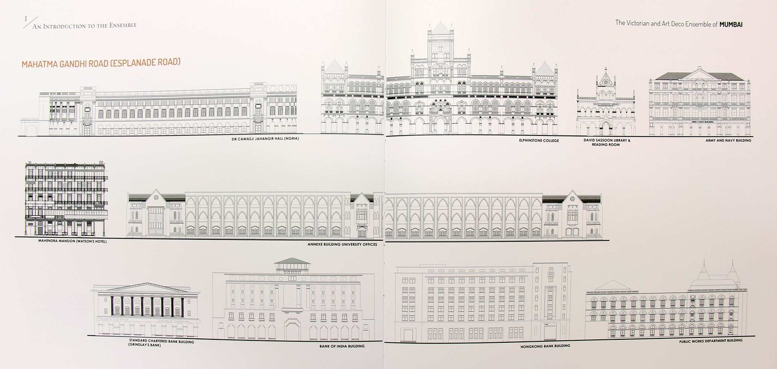 Intricate drawings of Victorian Gothic buildings in the Dossier (Photo Courtesy: Abha Narain Lambah, The Victorian Gothic and Art Deco Ensemble of Mumbai)