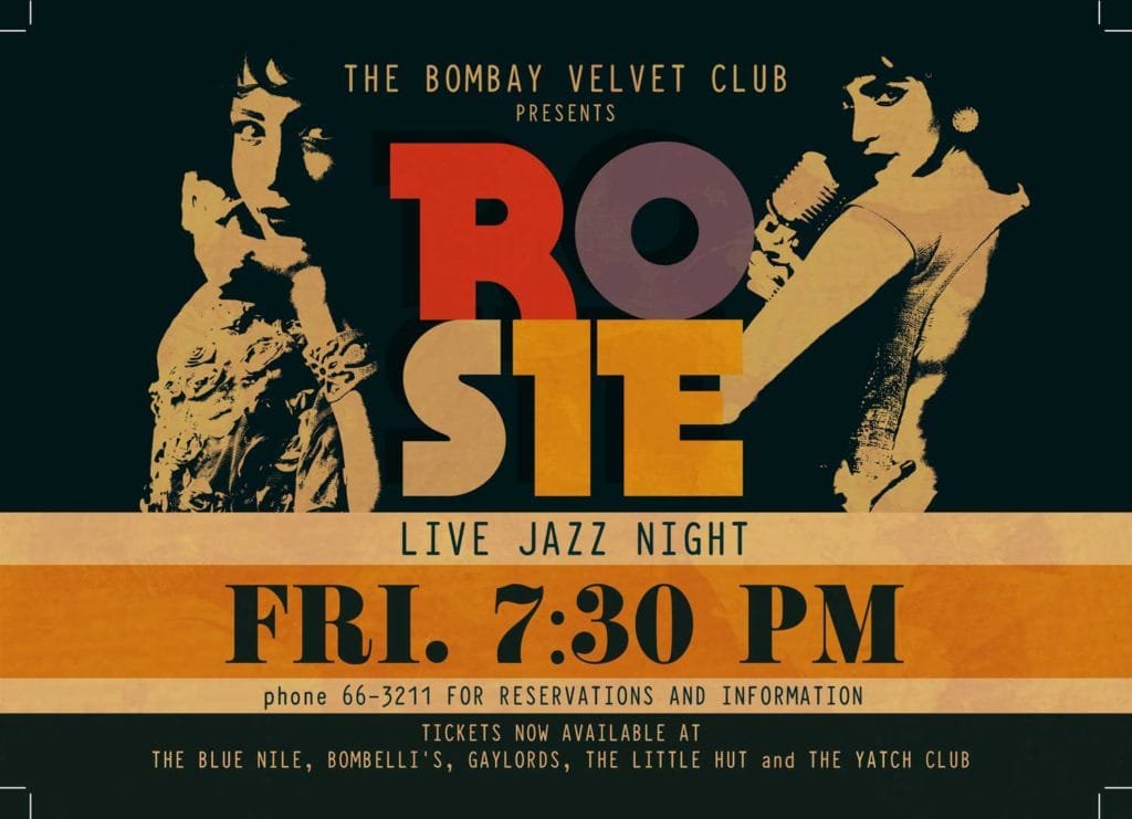 A flyer used in the film for a Jazz concert. Jazz singers and bands were a frequent sight in many clubs and bars in Bombay in the 50s and 60s. Photo Credits: Dhara Jain