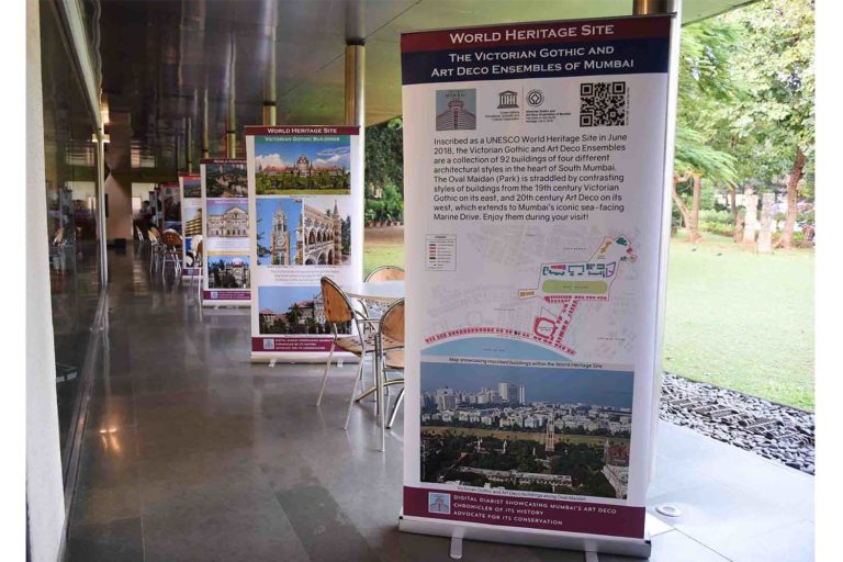 Photo exhibition of the buildings from the World Heritage Site at the event