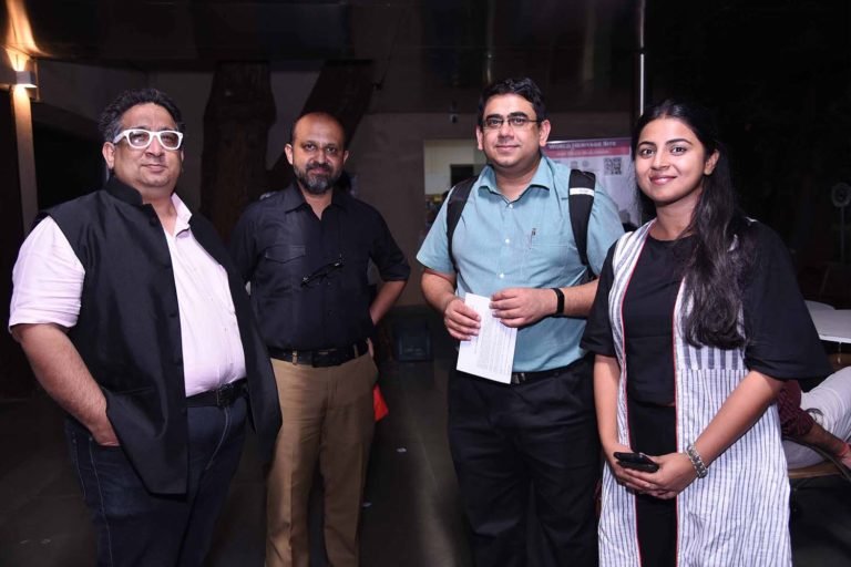 Prof. Dalvi, Pankaj Joshi, Omkar Gupta and Abeer Khan at the event