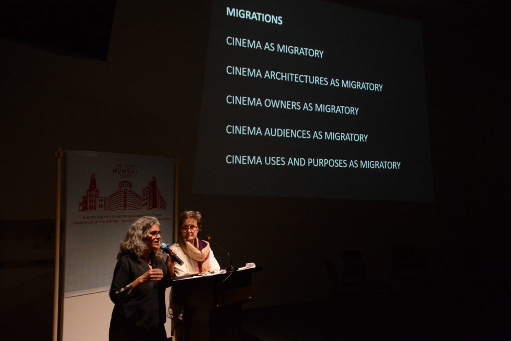 Prof Mary Woods and Vani Subramanian during the public lecture