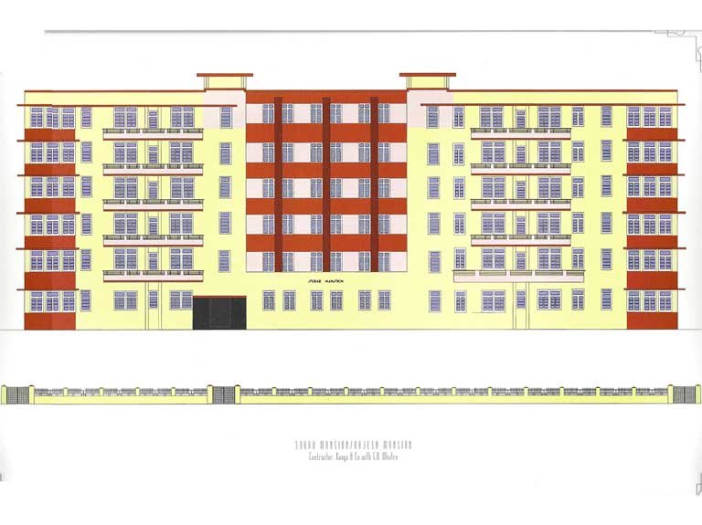 Rajesh Mansion, Source: Deco on the Oval – A Portfolio of facades and Details, Sir J.J. College of Architecture (2015)