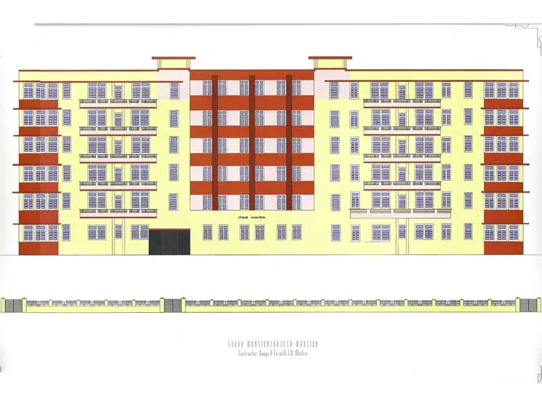 Rajesh Mansion, Source: Deco on the Oval – A Portfolio of facades and Details, Sir J.J. College of Architecture (2015)