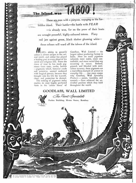 Advertisement by Goodlass, Wall Ltd., from an early 1950s campaign. Source: Journal of Indian Institute of Architects, 1951; Art Deco Mumbai Trust Archives